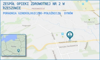 PORADNIA GINEKOLOGICZNO-POŁOŻNICZA - ZESPÓŁ OPIEKI ZDROWOTNEJ NR 2 W RZESZOWIE - UL. KS. JÓZEFA OŻOGA 32,  DYNÓW