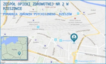 PORADNIA ZDROWIA PSYCHICZNEGO - ZESPÓŁ OPIEKI ZDROWOTNEJ NR 2 W RZESZOWIE - UL. ALEKSANDRA FREDRY 9,  RZESZÓW