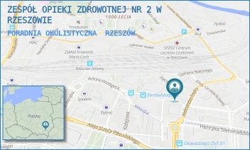 PORADNIA OKULISTYCZNA - ZESPÓŁ OPIEKI ZDROWOTNEJ NR 2 W RZESZOWIE - UL. ALEKSANDRA FREDRY 9,  RZESZÓW