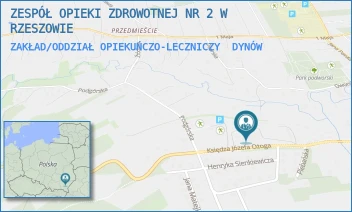 ZAKŁAD/ODDZIAŁ OPIEKUŃCZO-LECZNICZY - ZESPÓŁ OPIEKI ZDROWOTNEJ NR 2 W RZESZOWIE - UL. KS.OŻOGA 32,  DYNÓW