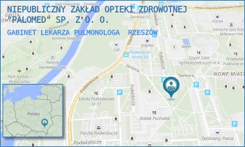 GABINET LEKARZA PULMONOLOGA - NIEPUBLICZNY ZAKŁAD OPIEKI ZDROWOTNEJ "PALOMED" SP. Z O. O. - UL. SENIORA 2,  RZESZÓW
