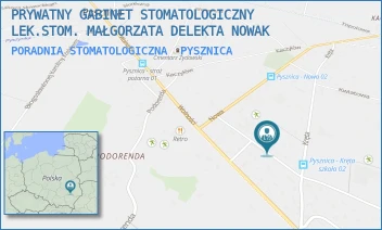 PORADNIA STOMATOLOGICZNA - PRYWATNY GABINET STOMATOLOGICZNY LEK.STOM. MAŁGORZATA DELEKTA NOWAK - UL. WOLNOŚCI 320,  PYSZNICA