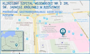 PODODDZIAŁ GASTROENTEROLOGII DZIECIĘCEJ - KLINICZNY SZPITAL WOJEWÓDZKI NR 2 IM. ŚW. JADWIGI KRÓLOWEJ W RZESZOWIE - UL. LWOWSKA 60,  RZESZÓW