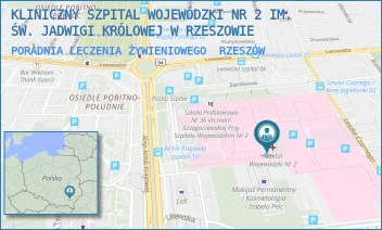 PORADNIA LECZENIA ŻYWIENIOWEGO - KLINICZNY SZPITAL WOJEWÓDZKI NR 2 IM. ŚW. JADWIGI KRÓLOWEJ W RZESZOWIE - UL. LWOWSKA 60,  RZESZÓW