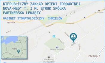 GABINET STOMATOLOGICZNY - NIEPUBLICZNY ZAKŁAD OPIEKI ZDROWOTNEJ NOVA-MED" T. I M. STRUK SPÓŁKA PARTNERSKA LEKARZY - UL. CHMIELÓW 209,  CHMIELÓW
