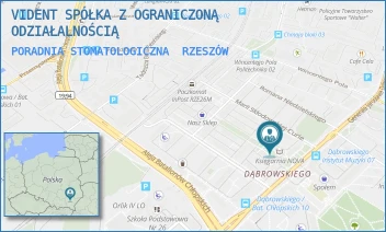 PORADNIA STOMATOLOGICZNA - VIDENT SPÓŁKA Z OGRANICZONĄ ODZIAŁALNOŚCIĄ - UL. JAROSŁAWA DĄBROWSKIEGO 58,  RZESZÓW