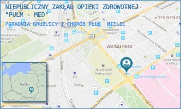 PORADNIA GRUŹLICY I CHORÓB PŁUC - NIEPUBLICZNY ZAKŁAD OPIEKI ZDROWOTNEJ "PULM - MED" - UL. ŻEROMSKIEGO 17,  MIELEC