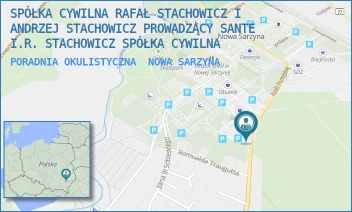PORADNIA OKULISTYCZNA - SPÓŁKA CYWILNA RAFAŁ STACHOWICZ I PIOTR STACHOWICZ PROWADZĄCY SANTE I.R. STACHOWICZ SPÓŁKA CYWILNA - UL. AZALII PONTYJSKIEJ 1A,  NOWA SARZYNA