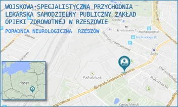 PORADNIA NEUROLOGICZNA - WOJSKOWA SPECJALISTYCZNA PRZYCHODNIA LEKARSKA SAMODZIELNY PUBLICZNY ZAKŁAD OPIEKI ZDROWOTNEJ W RZESZOWIE - UL. GEN. MARIANA LANGIEWICZA 4,  RZESZÓW