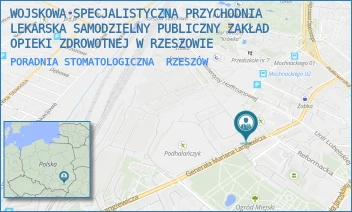 PORADNIA STOMATOLOGICZNA - WOJSKOWA SPECJALISTYCZNA PRZYCHODNIA LEKARSKA SAMODZIELNY PUBLICZNY ZAKŁAD OPIEKI ZDROWOTNEJ W RZESZOWIE - UL. GEN. MARIANA LANGIEWICZA 4,  RZESZÓW