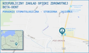 PORADNIA STOMATOLOGICZNA - STOBIERNA - NIEPUBLICZNY ZAKŁAD OPIEKI ZDROWOTNEJ BETA-DENT - UL. STOBIERNA 393,  JASIONKA