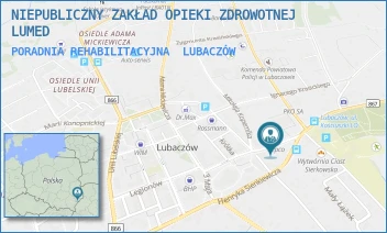 PORADNIA REHABILITACYJNA - NIEPUBLICZNY ZAKŁAD OPIEKI ZDROWOTNEJ LUMED - UL. TADEUSZA KOŚCIUSZKI 16,  LUBACZÓW