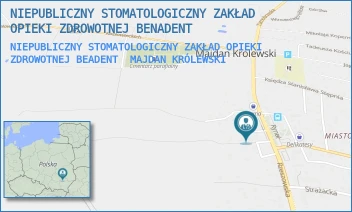 NIEPUBLICZNY STOMATOLOGICZNY ZAKŁAD OPIEKI ZDROWOTNEJ BEADENT - NIEPUBLICZNY STOMATOLOGICZNY ZAKŁAD OPIEKI ZDROWOTNEJ BENADENT - UL. RYNEK 21,  MAJDAN KRÓLEWSKI
