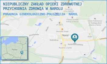 PORADNIA GINEKOLOGICZNO-POŁOŻNICZA - NIEPUBLICZNY ZAKŁAD OPIEKI ZDROWOTNEJ PRZYCHODNIA ZDROWIA W NAROLU - RYNEK 3,  NAROL