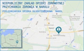 PIELĘGNIARSKA OPIEKA DŁUGOTERMINOWA - NIEPUBLICZNY ZAKŁAD OPIEKI ZDROWOTNEJ PRZYCHODNIA ZDROWIA W NAROLU - RYNEK 3,  NAROL