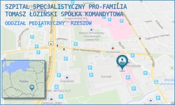 ODDZIAŁ PEDIATRYCZNY - SZPITAL SPECJALISTYCZNY PRO-FAMILIA TOMASZ ŁOZIŃSKI SPÓŁKA KOMANDYTOWA - UL. WITOLDA 6B,  RZESZÓW