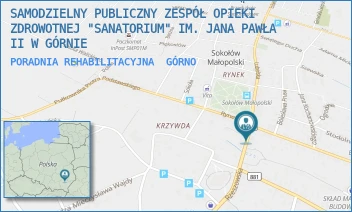 PORADNIA REHABILITACYJNA - SZPITAL CHORÓB PŁUC I OPIEKA DŁUGOTERMINOWA IM. ŚW. JANA PAWŁA II W GÓRNIE - RZESZOWSKA 5,  GÓRNO