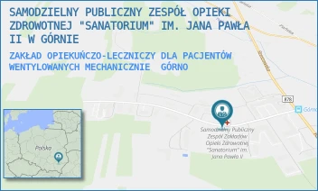 ZAKŁAD OPIEKUŃCZO-LECZNICZY DLA PACJENTÓW WENTYLOWANYCH MECHANICZNIE - SZPITAL CHORÓB PŁUC I OPIEKA DŁUGOTERMINOWA IM. ŚW. JANA PAWŁA II W GÓRNIE - UL. RZESZOWSKA 5,  GÓRNO