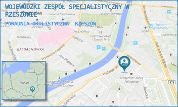 PORADNIA OKULISTYCZNA - WOJEWÓDZKI ZESPÓŁ SPECJALISTYCZNY W RZESZOWIE - UL. WARZYWNA 3,  RZESZÓW