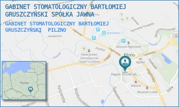 GABINET STOMATOLOGICZNY BARTŁOMIEJ GRUSZCZYŃSKI - GABINET STOMATOLOGICZNY BARTŁOMIEJ GRUSZCZYŃSKI SPÓŁKA JAWNA - RYNEK 28,  PILZNO