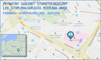 PORADNIA STOMATOLOGICZNA - PRYWATNY GABINET STOMATOLOGICZNY LEK.STOM.MAŁGORZATA MIERZWA-WNĘK - UL. KRAKOWSKA 16,  RZESZÓW
