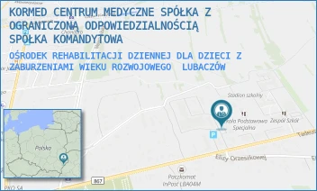 OŚRODEK REHABILITACJI DZIENNEJ DLA DZIECI Z ZABURZENIAMI WIEKU ROZWOJOWEGO - CENTRUM MEDYCZNE KORMED SPÓŁKA Z OGRANICZONĄ ODPOWIEDZIALNOŚCIĄ - UL. TADEUSZA KOŚCIUSZKI 141,  LUBACZÓW