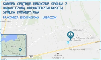 PRACOWNIA ENDOSKOPOWA - CENTRUM MEDYCZNE KORMED SPÓŁKA Z OGRANICZONĄ ODPOWIEDZIALNOŚCIĄ - UL. TADEUSZA KOŚCIUSZKI 141/7,  LUBACZÓW