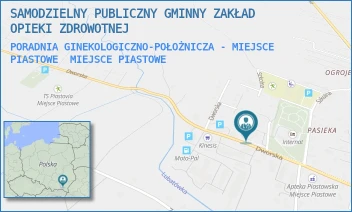 PORADNIA GINEKOLOGICZNO-POŁOŻNICZA - MIEJSCE PIASTOWE - SAMODZIELNY PUBLICZNY GMINNY ZAKŁAD OPIEKI ZDROWOTNEJ - UL. DWORSKA 14,  MIEJSCE PIASTOWE
