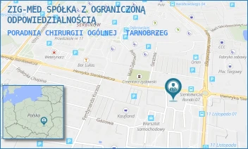 PORADNIA CHIRURGII OGÓLNEJ - ZIG-MED SPÓŁKA Z OGRANICZONĄ ODPOWIEDZIALNOŚCIĄ - UL. HENRYKA SIENKIEWICZA 64,  TARNOBRZEG
