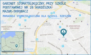 PORADNIA STOMATOLOGICZNA DLA DZIECI - GABINET STOMATOLOGICZNY PRZY SZKOLE PODSTAWOWEJ NR 28 AGNIESZKA MAZUR-SKROBACZ - UL. IGNACEGO SOLARZA 12,  RZESZÓW