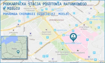 PORADNIA CHIRURGII DZIECIĘCEJ - PODKARPACKA STACJA POGOTOWIA RATUNKOWEGO W MIELCU - UL. ŻEROMSKIEGO 22,  MIELEC