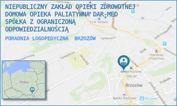 PORADNIA LOGOPEDYCZNA - NIEPUBLICZNY ZAKŁAD OPIEKI ZDROWOTNEJ DOMOWA OPIEKA PALIATYWNA DAR-MED SPÓŁKA Z OGRANICZONĄ ODPOWIEDZIALNOŚCIĄ - UL. ADAMA MICKIEWICZA 14,  BRZOZÓW