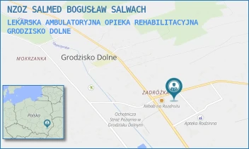 LEKARSKA AMBULATORYJNA OPIEKA REHABILITACYJNA - NZOZ SALMED BOGUSŁAW SALWACH - GRODZISKO DOLNE 128,  GRODZISKO DOLNE