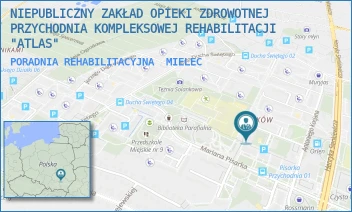PORADNIA REHABILITACYJNA - NIEPUBLICZNY ZAKŁAD OPIEKI ZDROWOTNEJ PRZYCHODNIA KOMPLEKSOWEJ REHABILITACJI "ATLAS" - UL. CZESŁAWA TAŃSKIEGO 2,  MIELEC