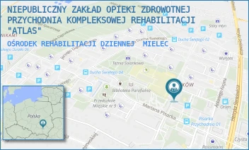 OŚRODEK REHABILITACJI DZIENNEJ - NIEPUBLICZNY ZAKŁAD OPIEKI ZDROWOTNEJ PRZYCHODNIA KOMPLEKSOWEJ REHABILITACJI "ATLAS" - UL. TAŃSKIEGO 2,  MIELEC