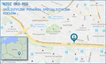 OKULISTYCZNA PORADNIA SPECJALISTYCZNA - NZOZ OKO-RES - UL. DOMINIKAŃSKA 1A,  RZESZÓW