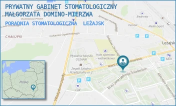 PORADNIA STOMATOLOGICZNA - PRYWATNY GABINET STOMATOLOGICZNY MAŁGORZATA DOMINO-MIERZWA - UL. M.C. SKŁODOWSKIEJ 1,  LEŻAJSK