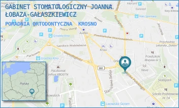 PORADNIA ORTODONTYCZNA - GABINET STOMATOLOGICZNY JOANNA ŁOBAZA-GAŁASZKIEWICZ - UL. NIEPODLEGŁOŚCI 16,  KROSNO