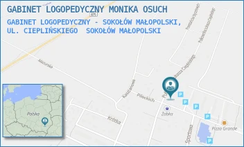 GABINET LOGOPEDYCZNY - SOKOŁÓW MAŁOPOLSKI, UL. CIEPLIŃSKIEGO - GABINET LOGOPEDYCZNY MONIKA OSUCH - UL. PŁK. ŁUKASZA CIEPLIŃSKIEGO 28,  SOKOŁÓW MAŁOPOLSKI