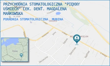 PORADNIA STOMATOLOGICZNA - PRZYCHODNIA STOMATOLOGICZNA "PIĘKNY UŚMIECH" LEK. DENT. MAGDALENA MAŃKOWSKA - UL. 3-GO MAJA 118,  MUNINA
