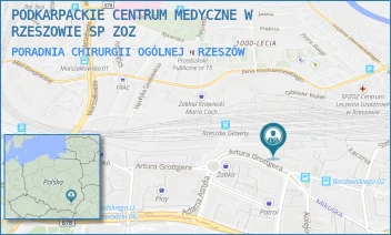 PORADNIA CHIRURGII OGÓLNEJ - PODKARPACKIE CENTRUM MEDYCZNE W RZESZOWIE SP ZOZ - PL. DWORCOWY 2,  RZESZÓW