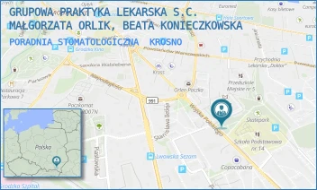 PORADNIA STOMATOLOGICZNA - GRUPOWA PRAKTYKA LEKARSKA S.C. MAŁGORZATA ORLIK, BEATA KONIECZKOWSKA - UL. WOJSKA POLSKIEGO 43,  KROSNO