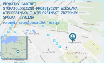 PORADNIA STOMATOLOGICZNA - PRYWATNY GABINET STOMATOLOGICZNO-PROTETYCZNY WIESŁAWA WIELGOSIŃSKA I WIELGOSIŃSKI ZDZISŁAW SPÓŁKA  CYWILNA - UL. BIERNACKIEGO 11A,  MIELEC