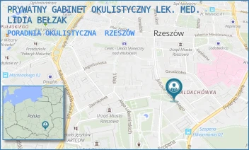 PORADNIA OKULISTYCZNA - PRYWATNY GABINET OKULISTYCZNY LEK. MED. LIDIA BEŁZAK - UL. JULIUSZA SŁOWACKIEGO 11,  RZESZÓW