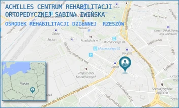 OŚRODEK REHABILITACJI DZIENNEJ - ACHILLES CENTRUM REHABILITACJI ORTOPEDYCZNEJ SABINA IWIŃSKA - UL. KSIĘCIA JÓZEFA PONIATOWSKIEGO 4,  RZESZÓW