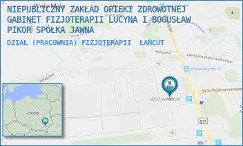 DZIAŁ (PRACOWNIA) FIZJOTERAPII - NIEPUBLICZNY ZAKŁAD OPIEKI ZDROWOTNEJ GABINET FIZJOTERAPII LUCYNA I BOGUSŁAW PIKOR SPÓŁKA JAWNA - UL. PODZWIERZYNIEC 41,  ŁAŃCUT