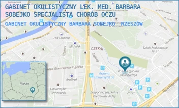 GABINET OKULISTYCZNY BARBARA SOBEJKO - GABINET OKULISTYCZNY LEK. MED. BARBARA SOBEJKO SPECJALISTA CHORÓB OCZU - ŻOŁNIERZY WRZEŚNIA 7,  RZESZÓW