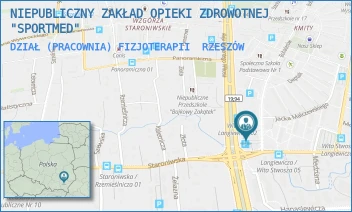 DZIAŁ (PRACOWNIA) FIZJOTERAPII - NIEPUBLICZNY ZAKŁAD OPIEKI ZDROWOTNEJ "SPORTMED" - UL. BOHATERÓW 62,  RZESZÓW