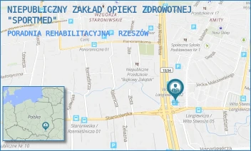 PORADNIA REHABILITACYJNA - NIEPUBLICZNY ZAKŁAD OPIEKI ZDROWOTNEJ "SPORTMED" - UL. BOHATERÓW 62,  RZESZÓW