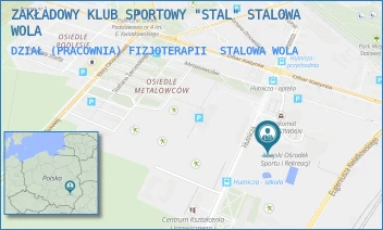 DZIAŁ (PRACOWNIA) FIZJOTERAPII - ZAKŁADOWY KLUB SPORTOWY "STAL" STALOWA WOLA - UL. HUTNICZA 15,  STALOWA WOLA